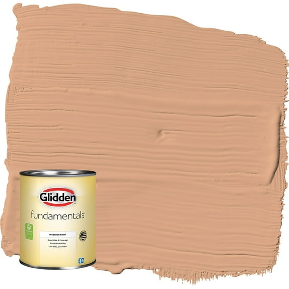 Glidden Fundamentals Clay Fire / Orange Semi-Gloss Interior Paint, 1 Quart