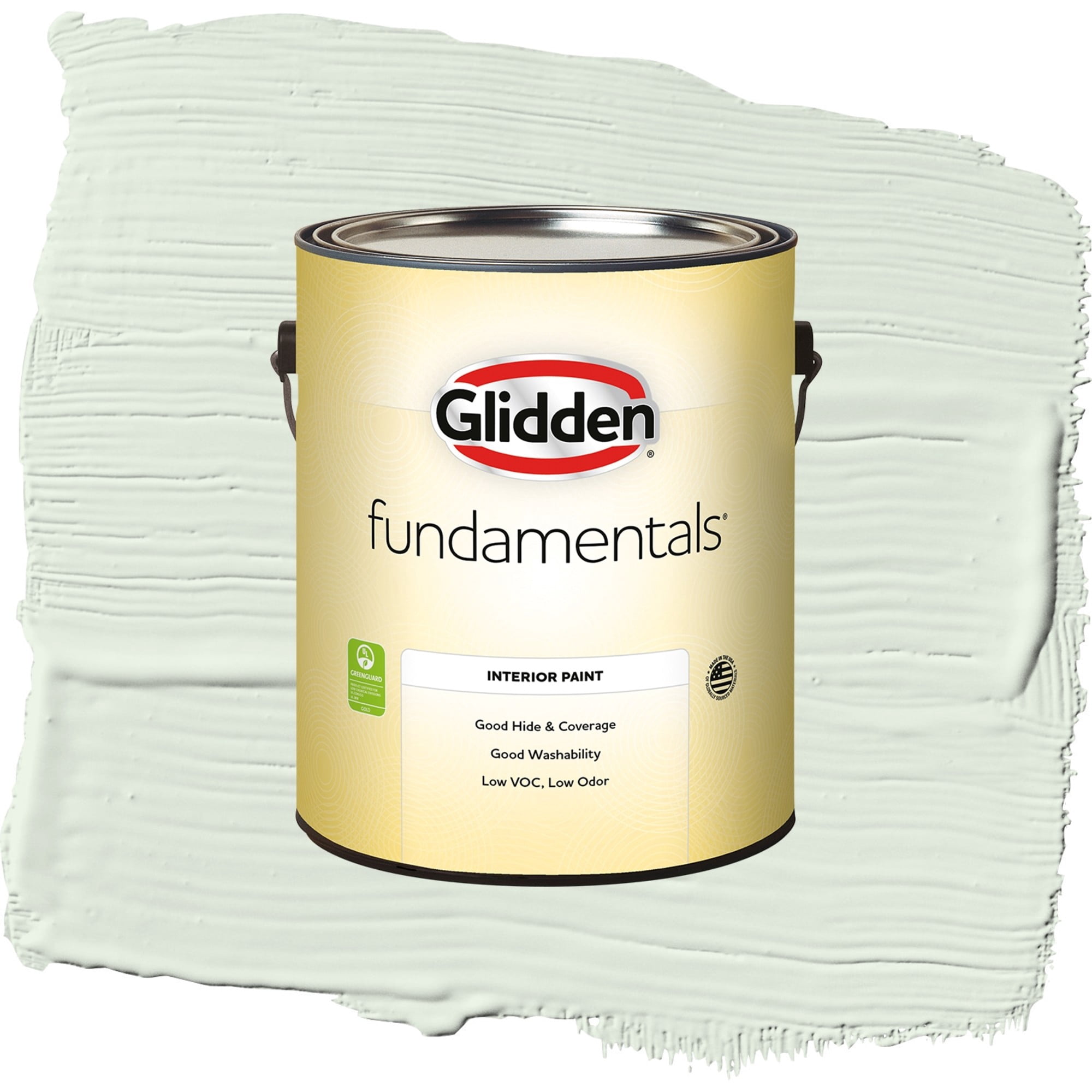 Glidden Fundamentals Cloudy Day / Green, Flat Interior Paint, 1 Gallon