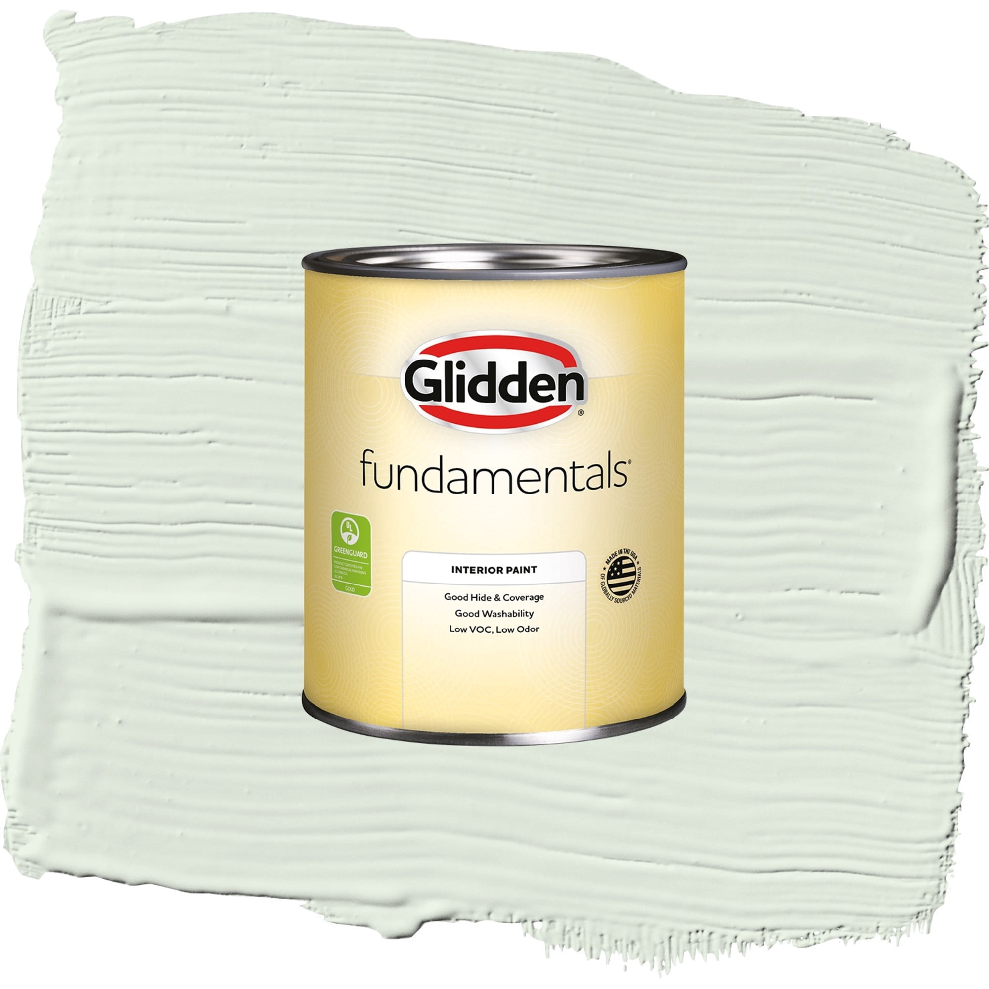 Glidden Fundamentals Cloudy Day / Green, Flat Interior Paint, 1 Quart