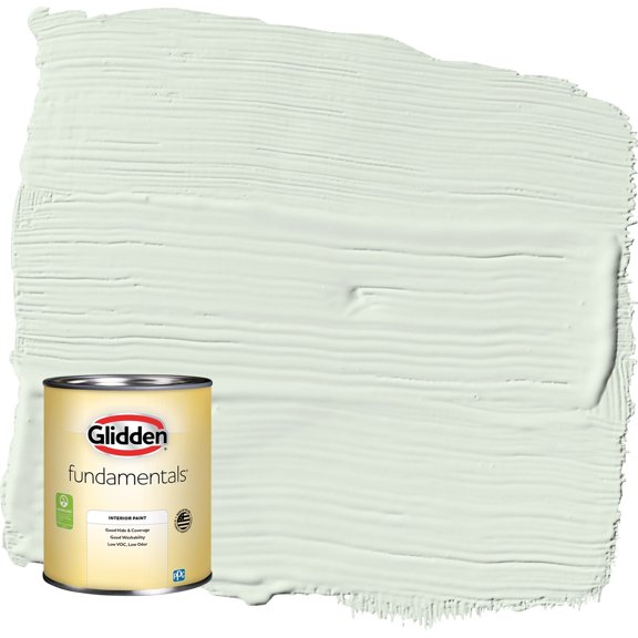 Glidden Fundamentals Cloudy Day / Green, Flat Interior Paint, 1 Quart