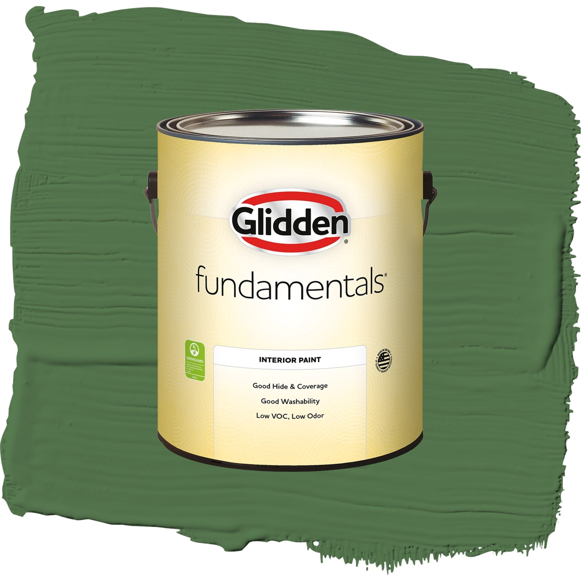 Glidden Fundamentals Clover Leaf / Green, Flat Interior Paint, 1 Gallon