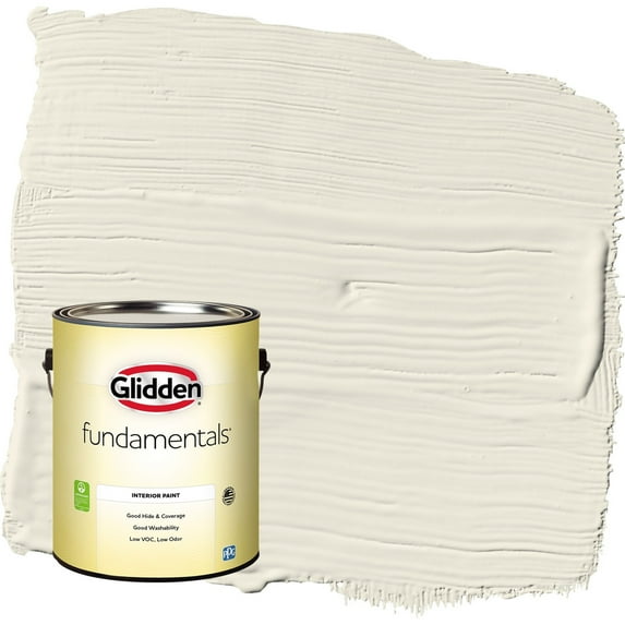 Glidden Fundamentals Cold Foam / White Flat Interior Paint, 1 Gallon