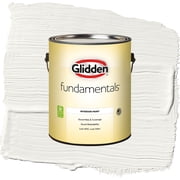 Glidden Fundamentals Commercial White / White Eggshell Interior Paint, 1 Gallon