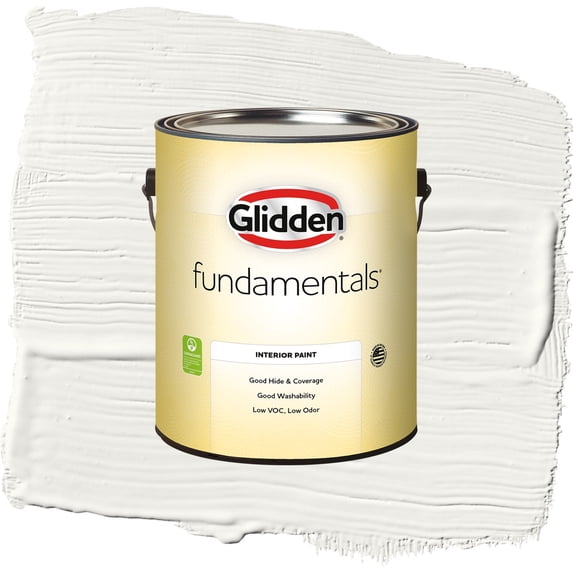 Glidden Fundamentals Commercial White / White Eggshell Interior Paint ...