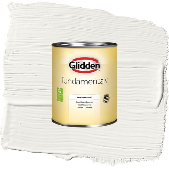 Glidden Fundamentals Commercial White / White Semi-Gloss Interior Paint ...