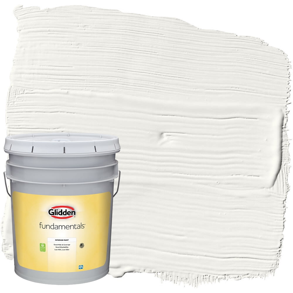 Glidden Fundamentals Interior Paint Commercial White / White, Semi