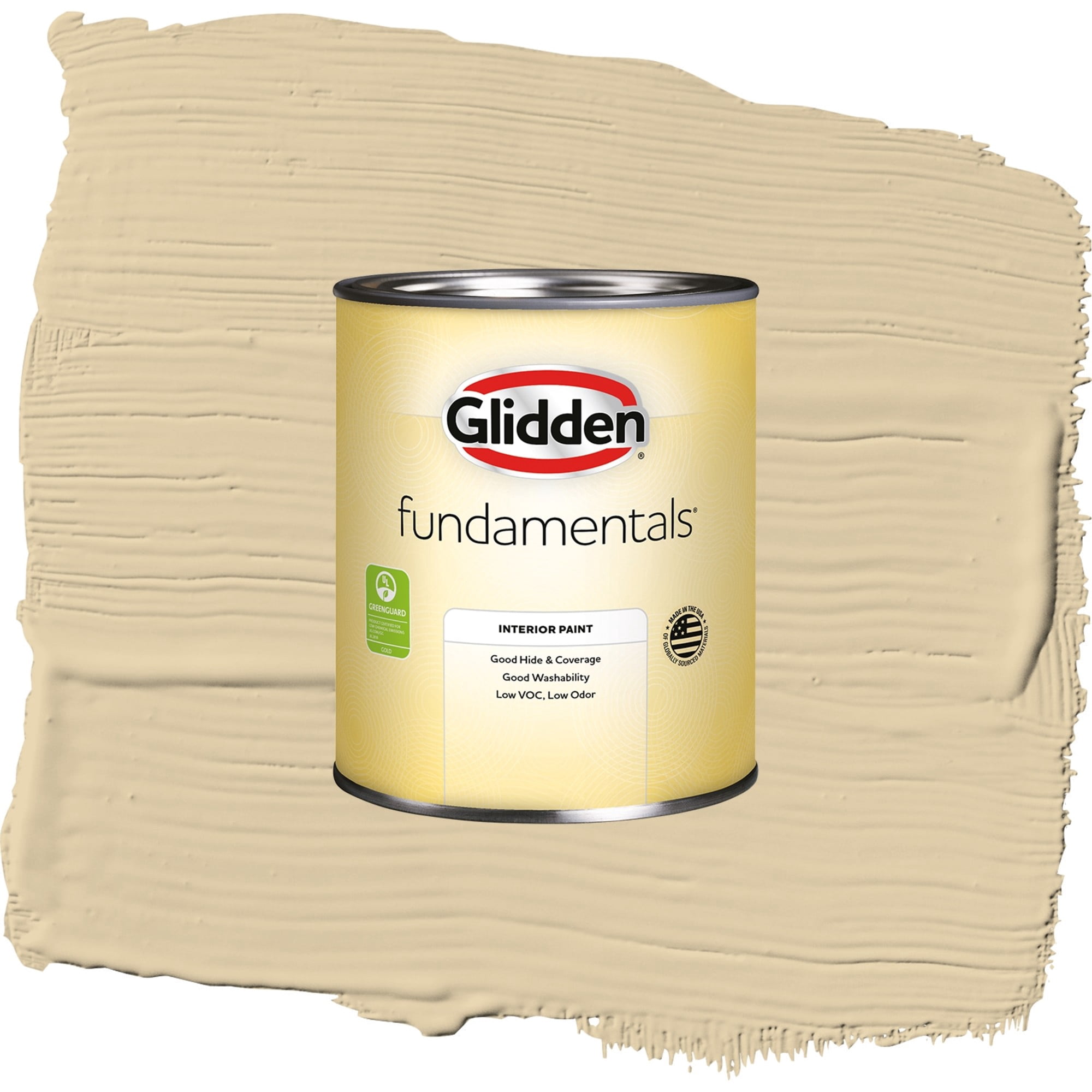 Glidden Fundamentals Cookie Dough / Beige, Eggshell Interior Paint, 1 Quart