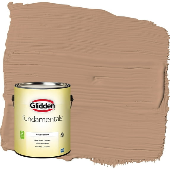 Glidden Fundamentals Cool Clay / Beige Semi-Gloss Interior Paint, 1 Gallon