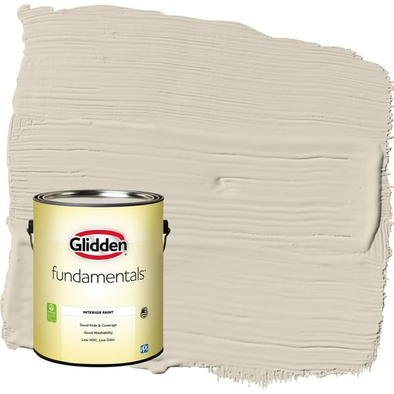 Glidden Fundamentals Cool Concrete / Beige Eggshell Interior Paint, 1 Gallon