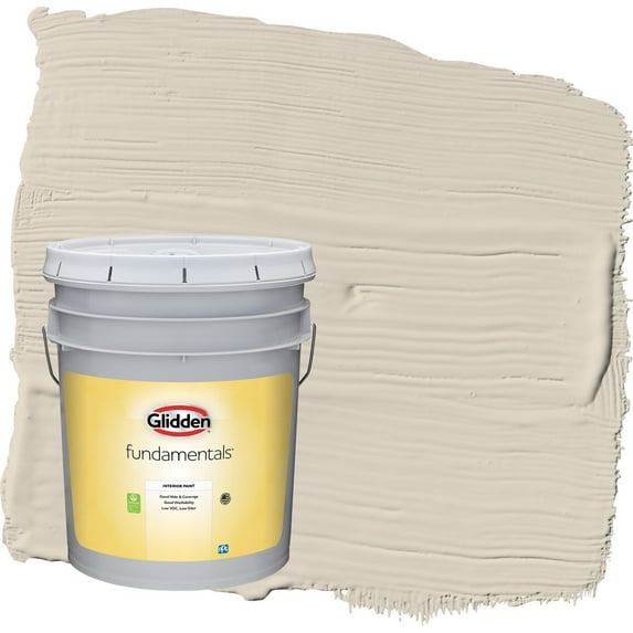 Glidden Fundamentals Cool Concrete / Beige Semi-Gloss Interior Paint, 5 Gallon