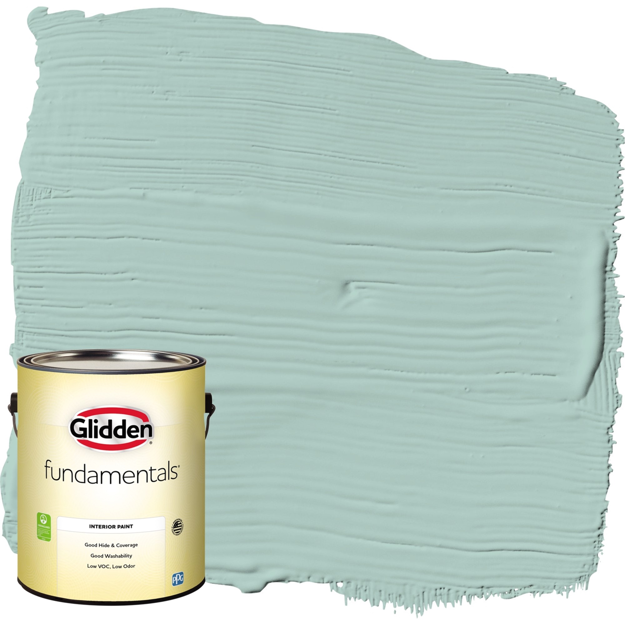 Glidden Fundamentals Copenhagen / Green Eggshell Interior Paint, 1 Gallon