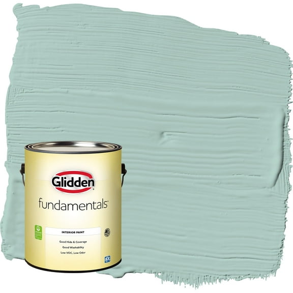 Glidden Fundamentals Copenhagen / Green Eggshell Interior Paint, 1 Gallon
