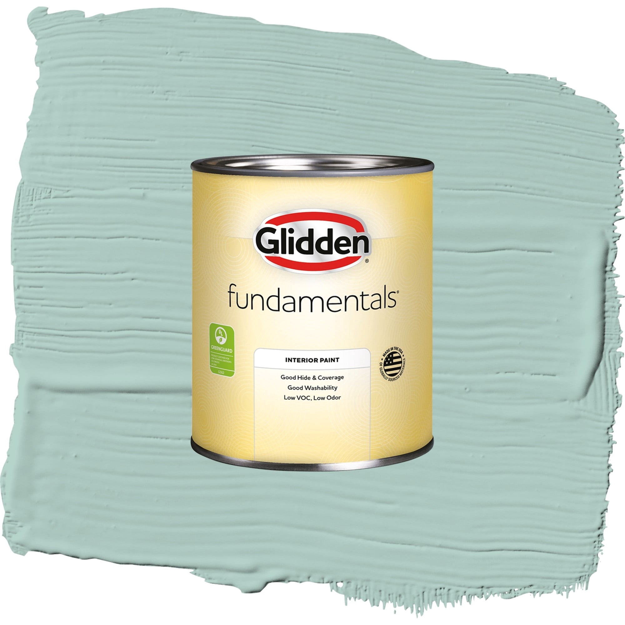 Glidden Fundamentals Copenhagen / Green, Flat Interior Paint, 1 Quart