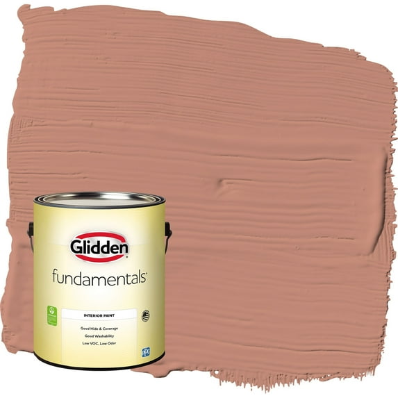 Glidden Fundamentals Copper Trail / Orange Flat Interior Paint, 1 Gallon