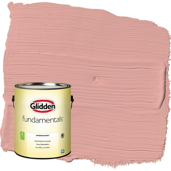 Glidden Fundamentals Coral Cove / Orange Semi-Gloss Interior Paint, 1 Gallon