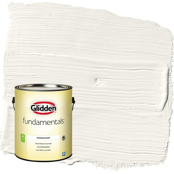 Glidden Fundamentals Cotton Tail / Gray Flat Interior Paint, 1 Gallon