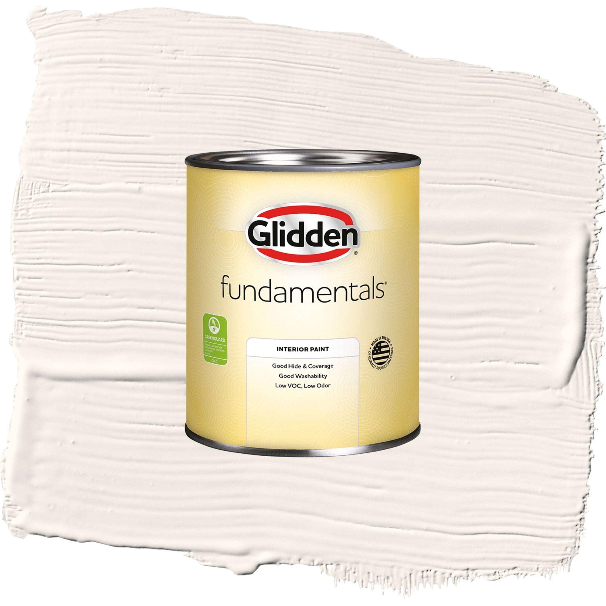 Glidden Fundamentals Cow's Milk / Off White Semi-Gloss Interior Paint, 1 Quart