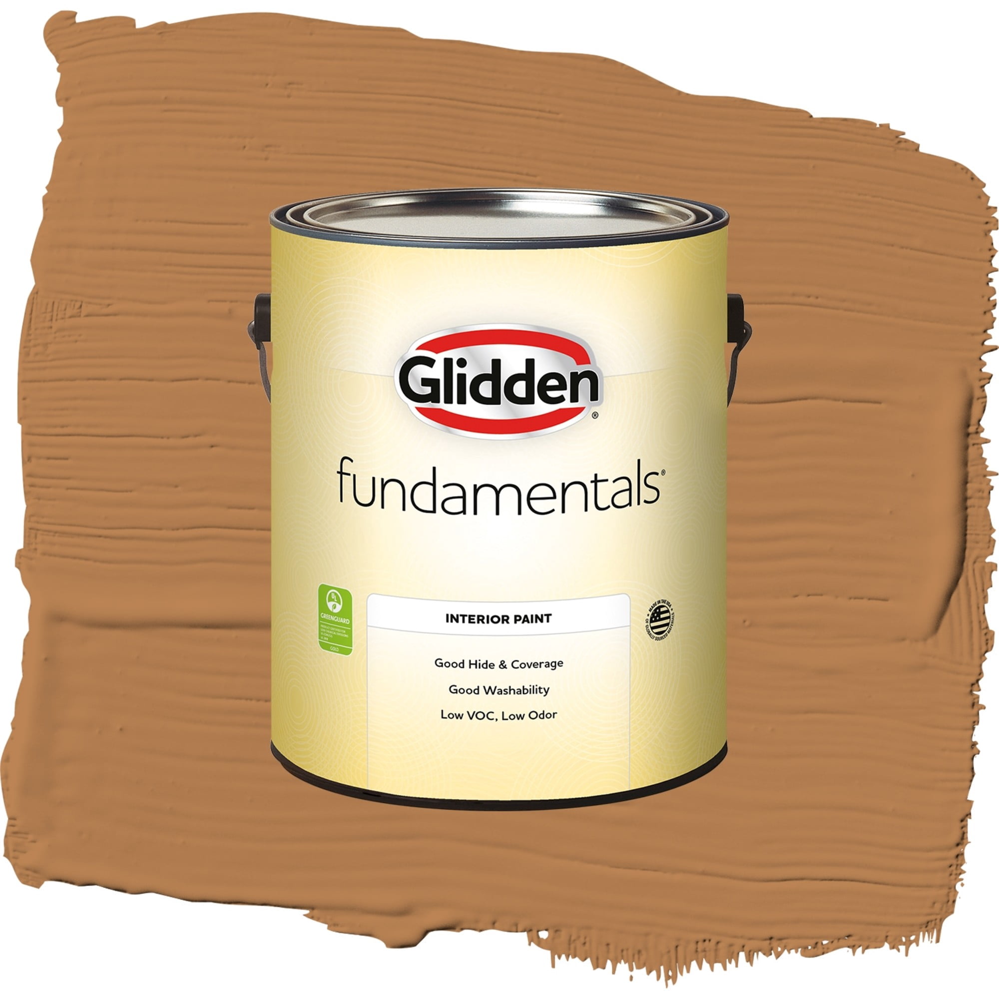 Glidden Fundamentals Cowboy Hat / Orange, Semi-Gloss Interior Paint, 1 Gallon