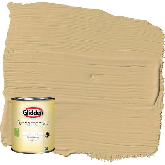 Glidden Fundamentals Craftsman Gold / Yellow Flat Interior Paint, 1 Quart