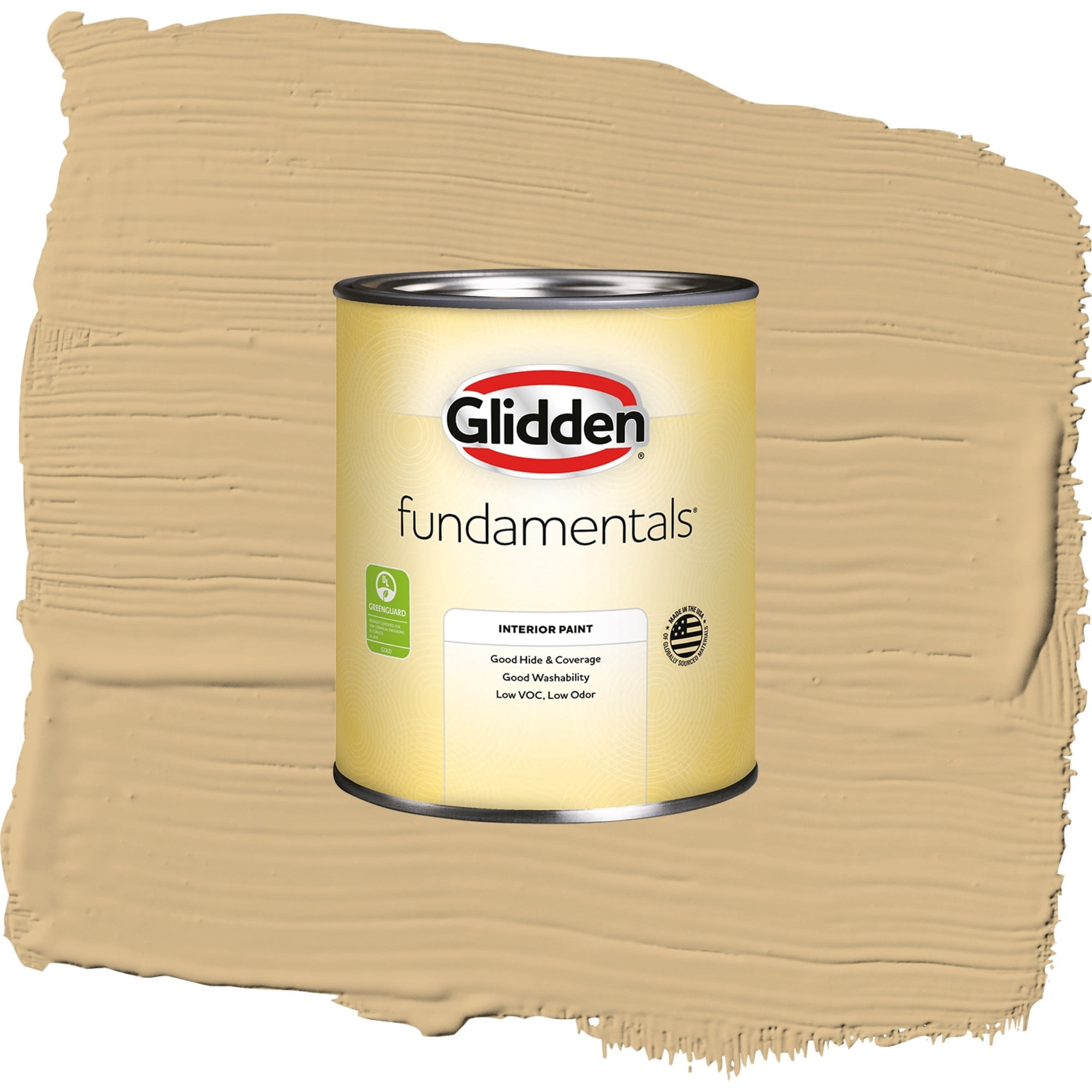 Glidden Fundamentals Craftsman Gold / Yellow, Flat Interior Paint, 1 Quart