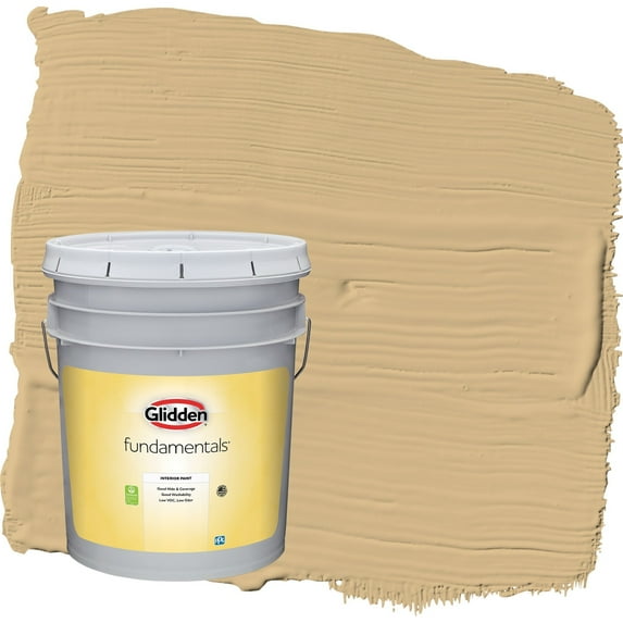 Glidden Fundamentals Craftsman Gold / Yellow Flat Interior Paint, 5 Gallon
