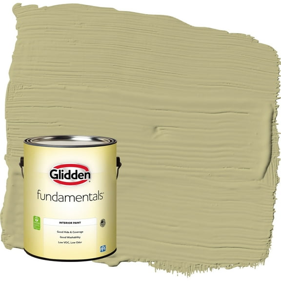 Glidden Fundamentals Cress Green / Green Eggshell Interior Paint, 1 Gallon