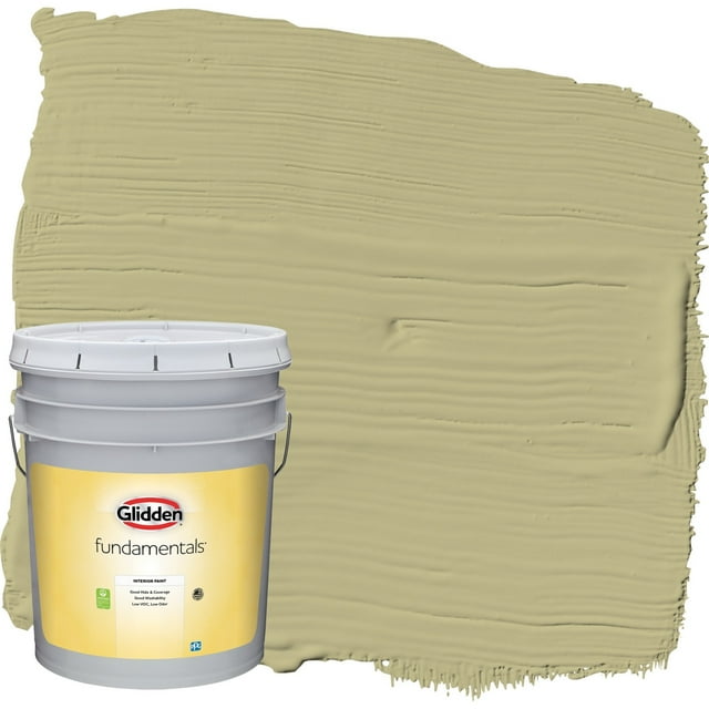 Glidden Fundamentals Interior Paint Cress Green, Semi Gloss, 5 Gallon