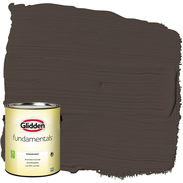 Glidden Fundamentals Interior Paint Dark Granite / Brown, Flat, 1