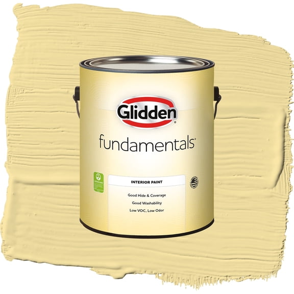 Glidden Fundamentals Demeter / Yellow, Eggshell Interior Paint, 1 Gallon