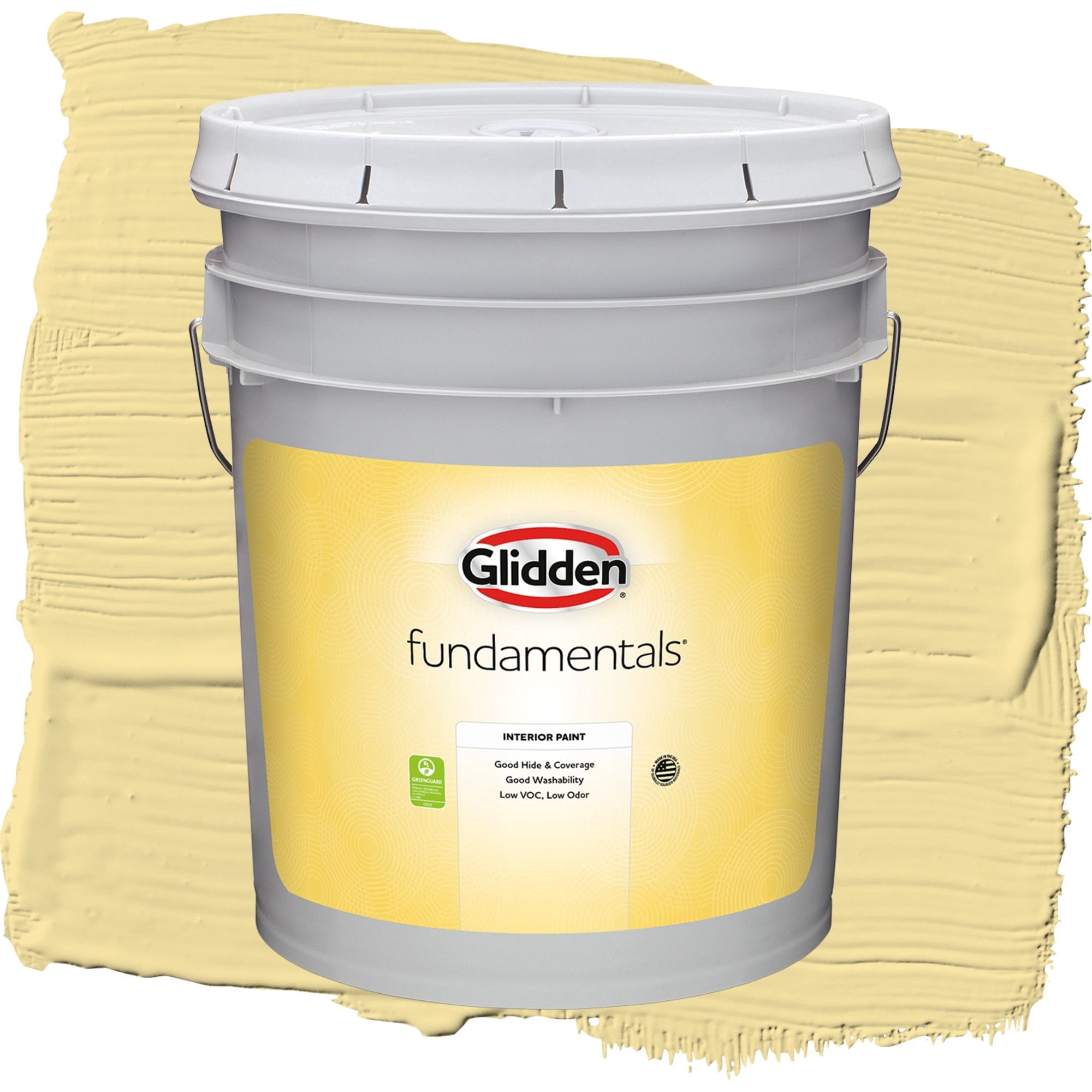 Glidden Fundamentals Demeter / Yellow, Semi-Gloss Interior Paint, 5 Gallon