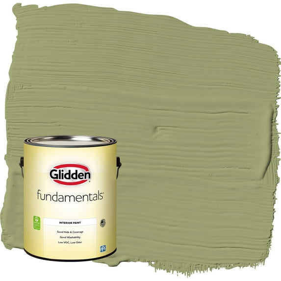 Glidden Fundamentals Dill / Green Semi-Gloss Interior Paint, 1 Gallon