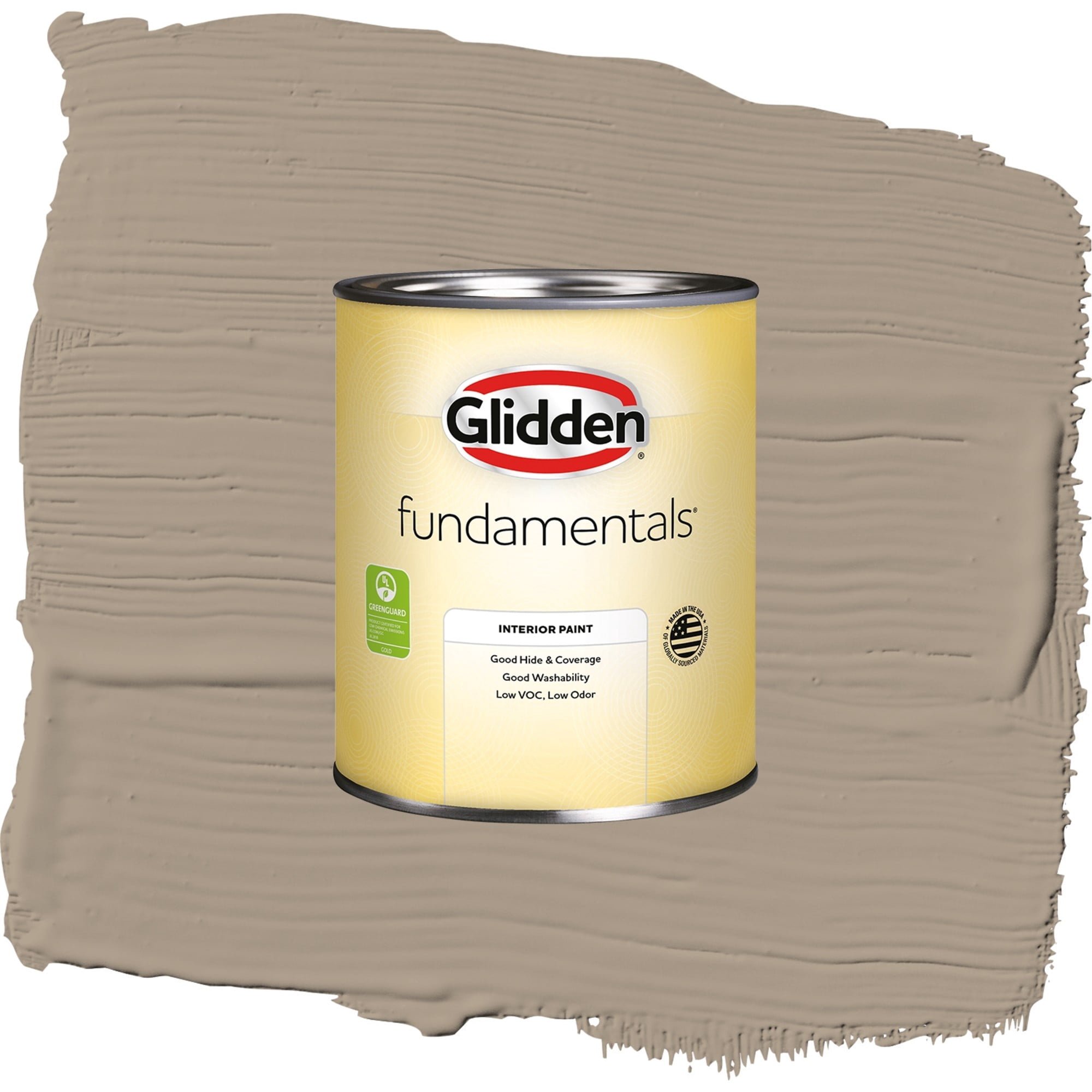 Glidden Fundamentals Diversion / Gray, Flat Interior Paint, 1 Quart