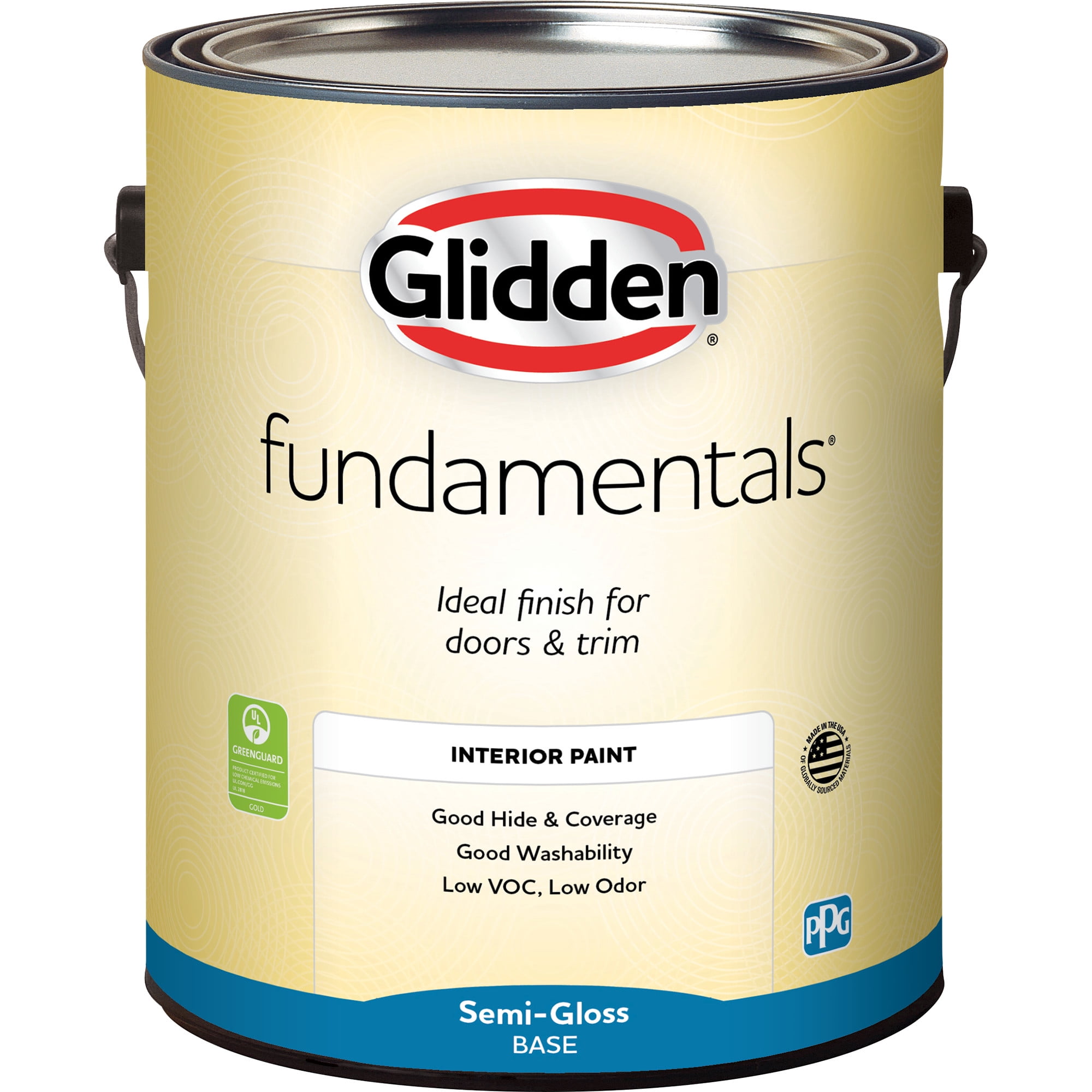 Glidden Fundamentals Interior Paint Diversion / Brown, Semi Gloss, 1