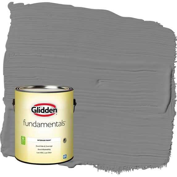 Glidden Fundamentals Dover Gray / Grey Flat Interior Paint, 1 Gallon