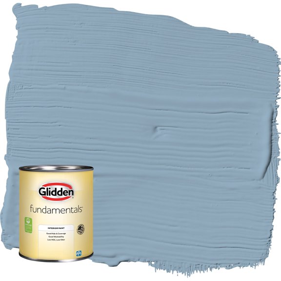 Glidden Fundamentals Dresden Dream / Blue, Flat Interior Paint, 1 Quart