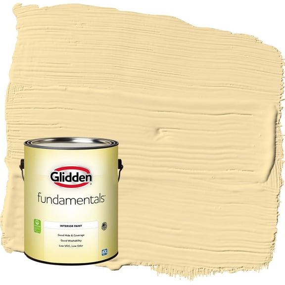 Glidden Fundamentals Dusty Yellow / Yellow Eggshell Interior Paint, 1 Gallon