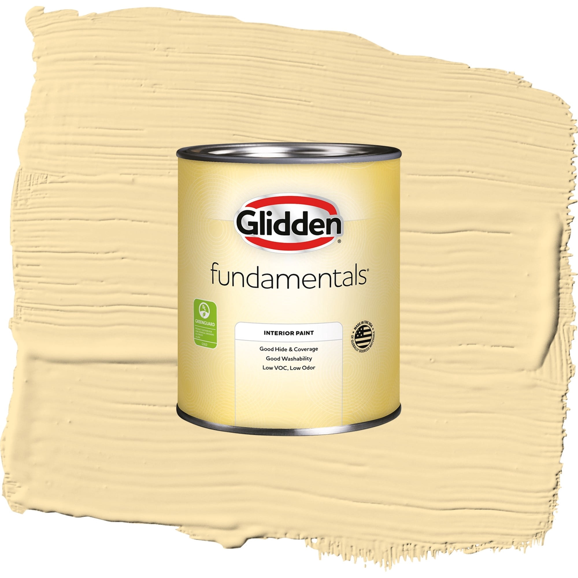 Glidden Fundamentals Dusty Yellow / Yellow, Flat Interior Paint, 1 Quart