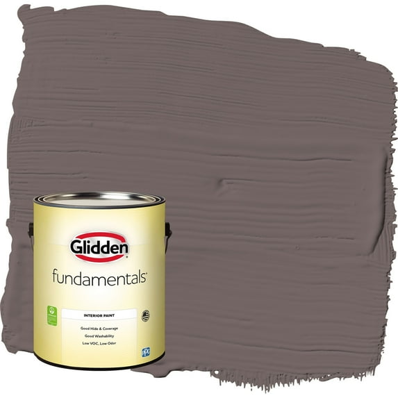 Glidden Fundamentals Eagle Eye / Brown Flat Interior Paint, 1 Gallon