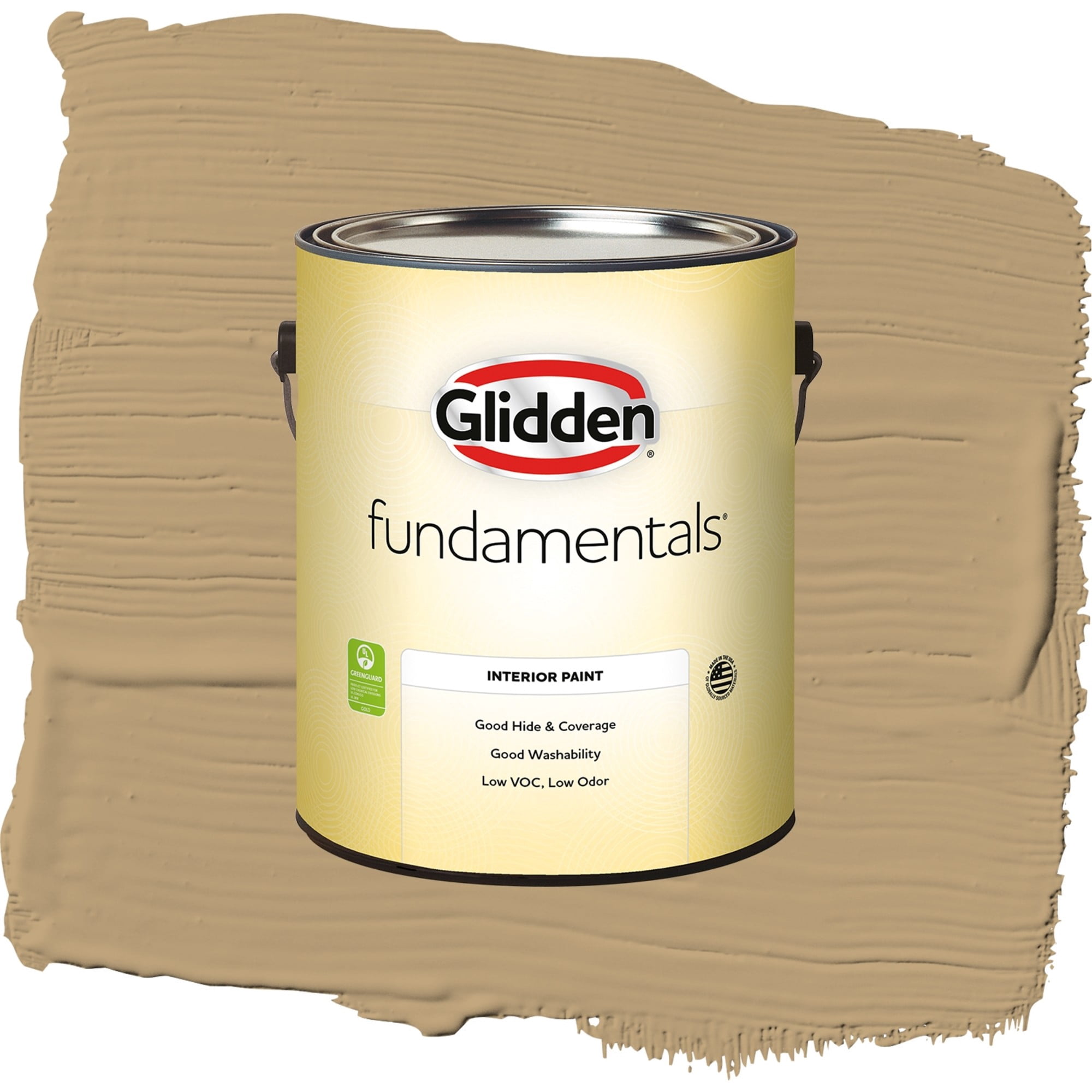 Glidden Fundamentals Earthy Ocher / Beige, Semi-Gloss Interior Paint, 1 Gallon