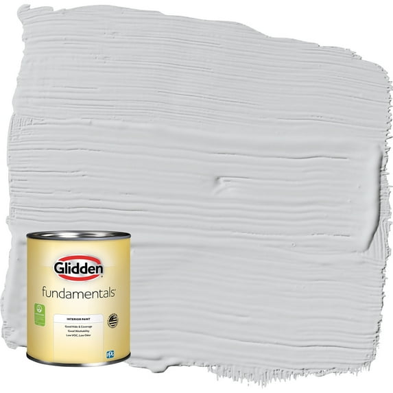 Glidden Fundamentals Elemental / Gray Flat Interior Paint, 1 Quart