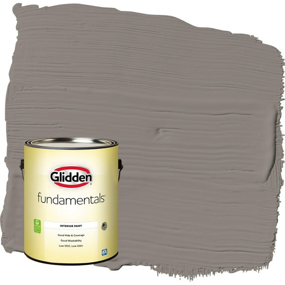 Glidden Fundamentals Elephant Gray / Grey Eggshell Interior Paint, 1 Gallon