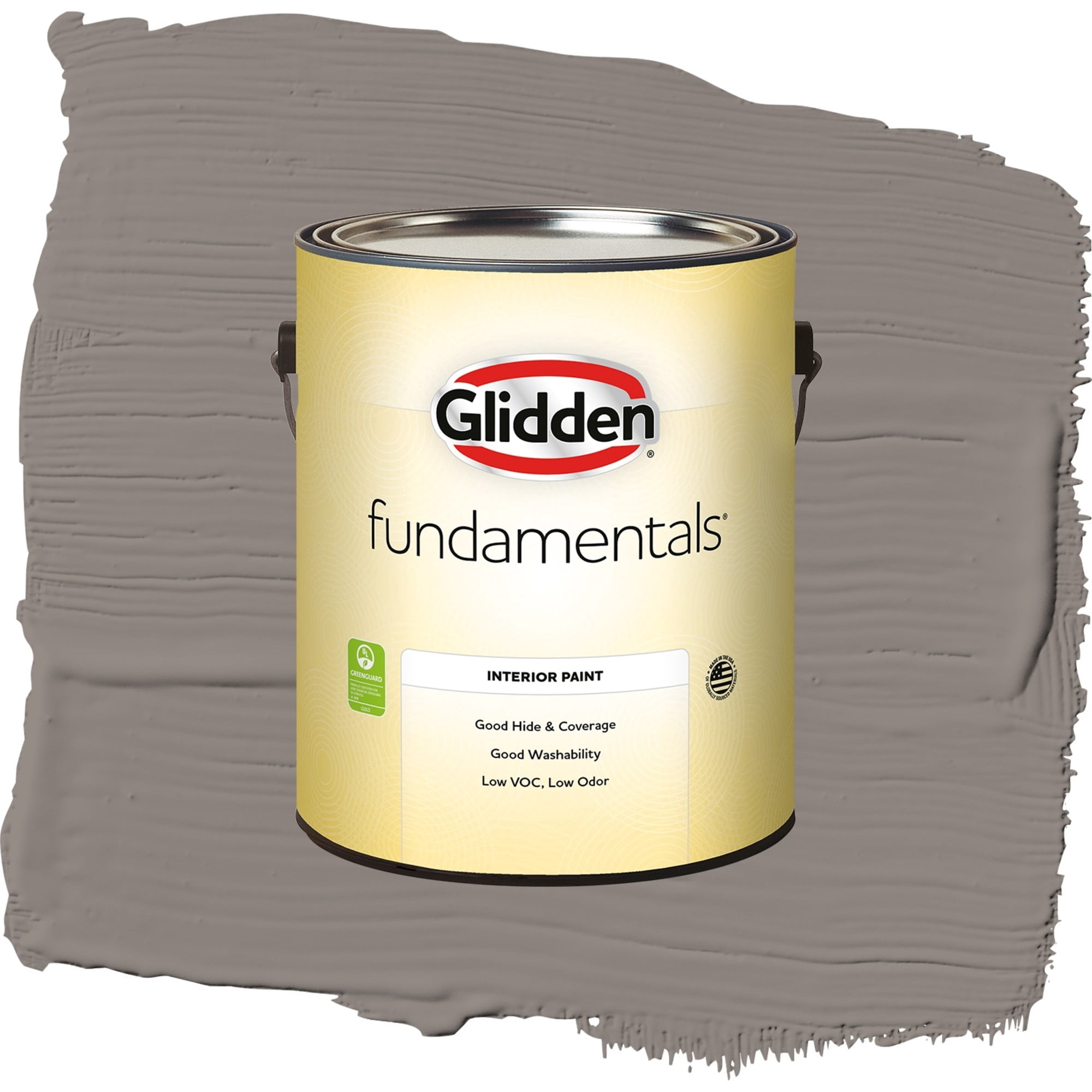 Glidden Fundamentals Elephant Gray / Grey, Flat Interior Paint, 1 Gallon
