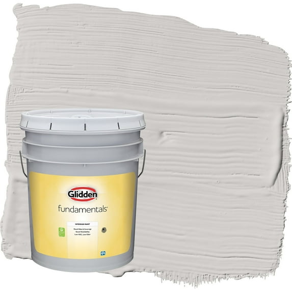 Glidden Fundamentals Elusion / Grey Eggshell Interior Paint, 5 Gallon