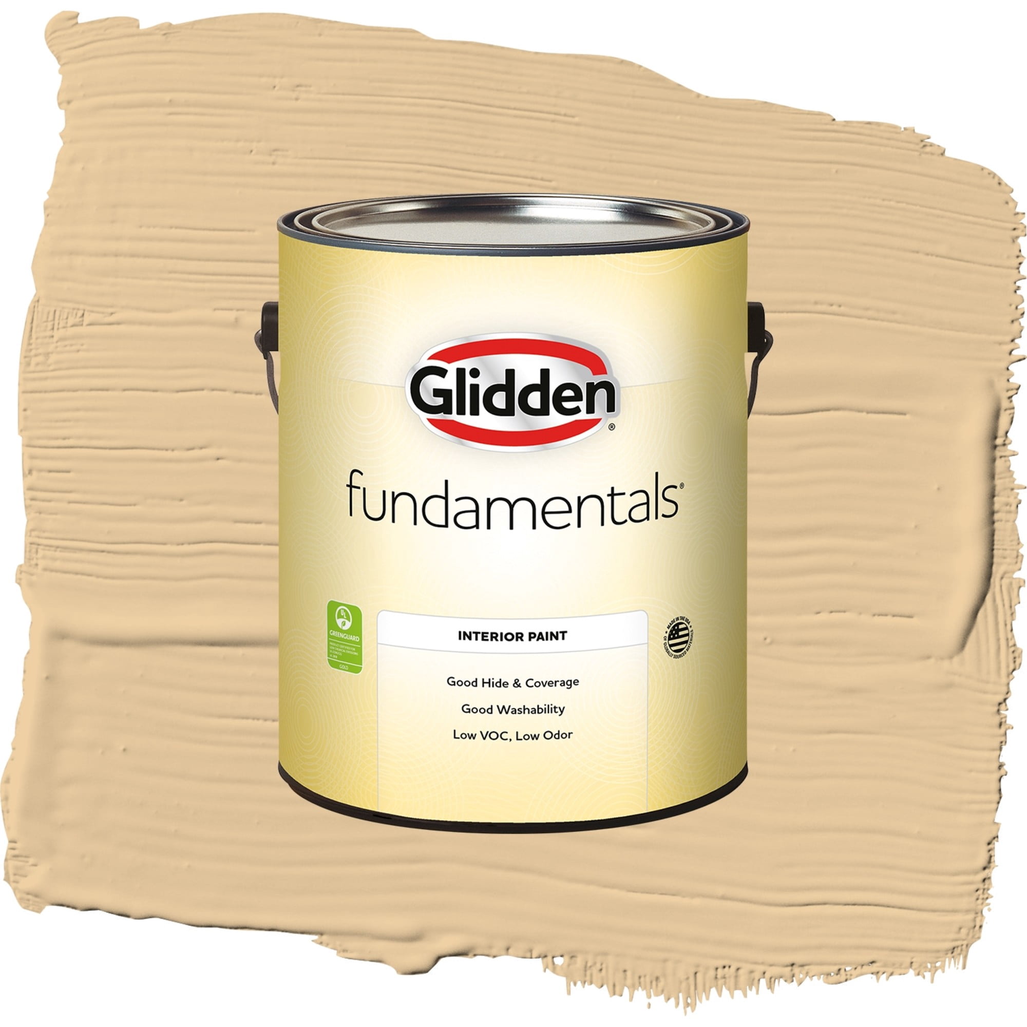 Glidden Fundamentals Faint Fawn / Yellow, Eggshell Interior Paint, 1 Gallon