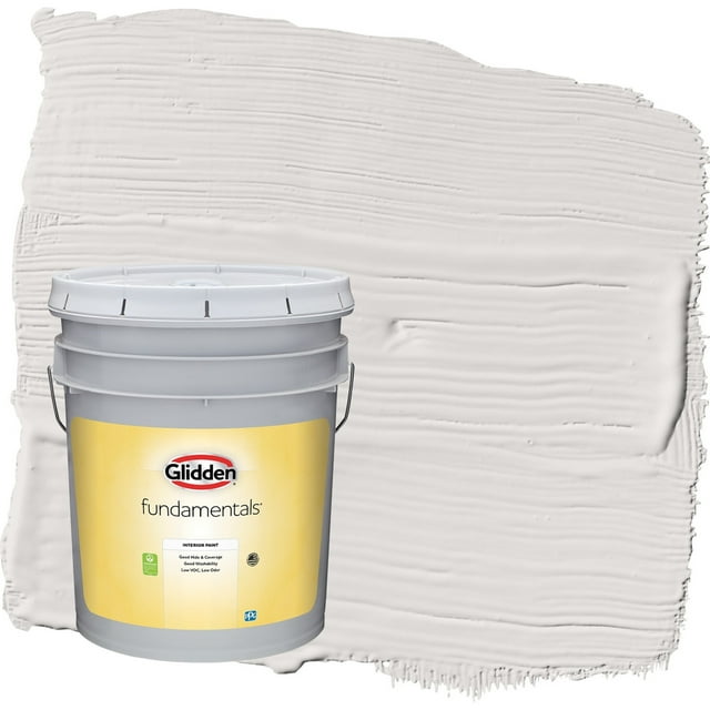 Glidden Fundamentals Fall Chill / Grey Flat Interior Paint, 5 Gallon