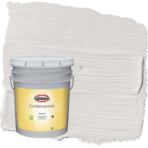 Glidden Fundamentals Fall Chill / Grey Semi-Gloss Interior Paint, 5 Gallon