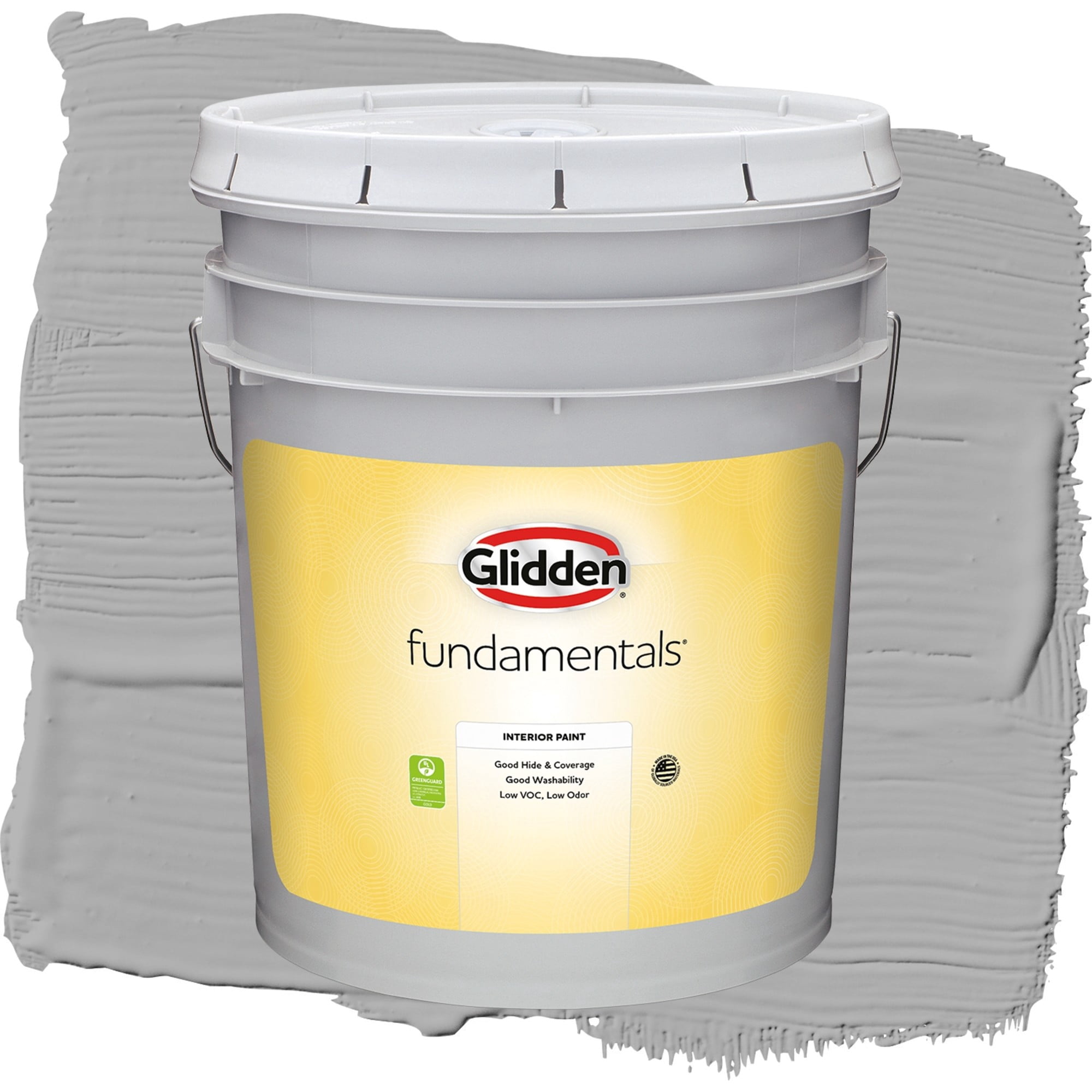 Glidden Fundamentals Flagstone / Gray, Semi-Gloss Interior Paint, 5 Gallon