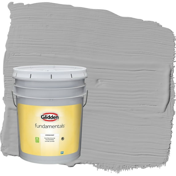 Glidden Fundamentals Flagstone / Gray Semi-Gloss Interior Paint, 5 Gallon