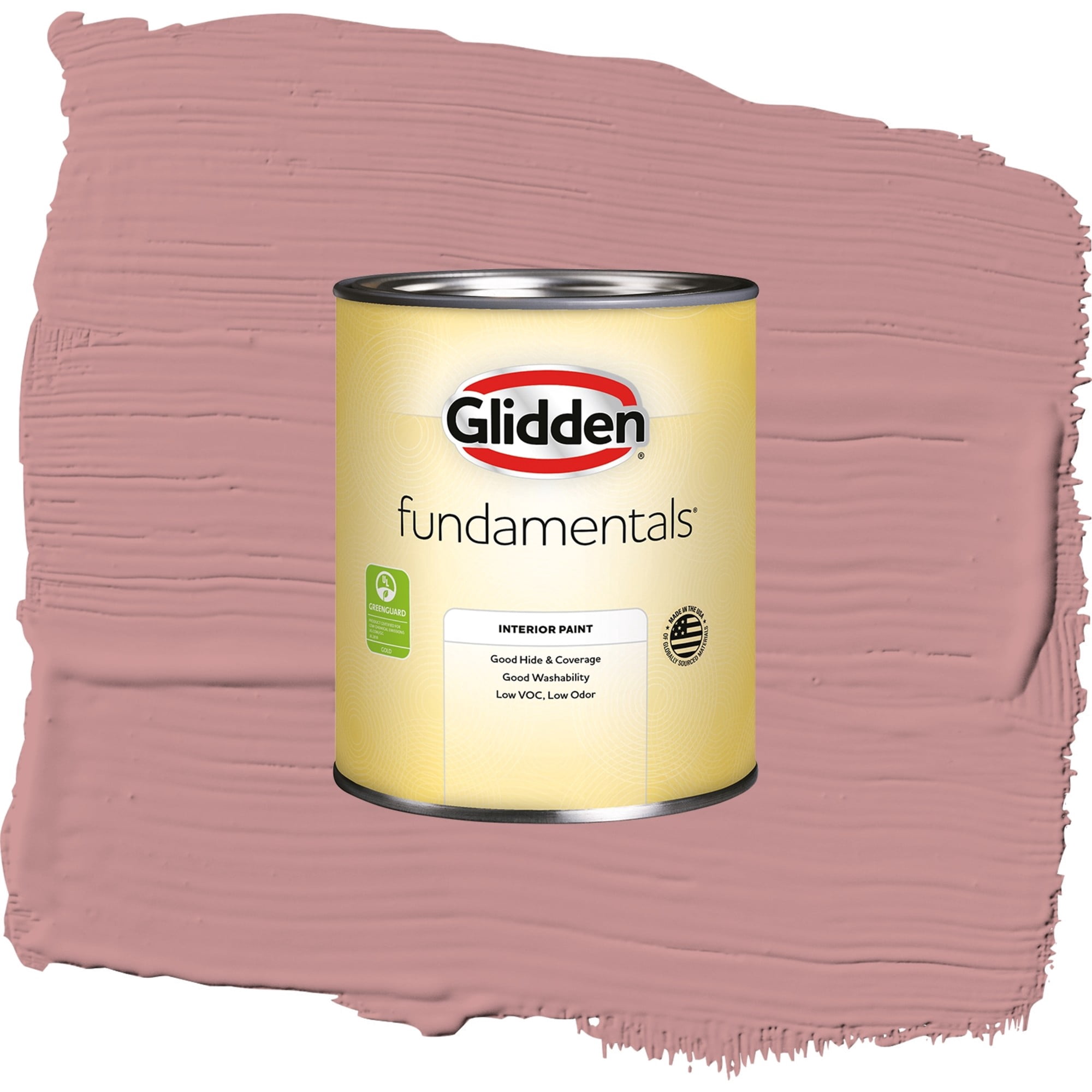 Glidden Fundamentals Floral Tapestry / Pink, Semi-Gloss Interior Paint, 1 Quart