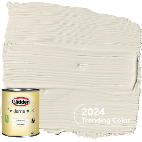 Glidden Fundamentals Interior Paint Focus / Off White, Eggshell, 1 Quart